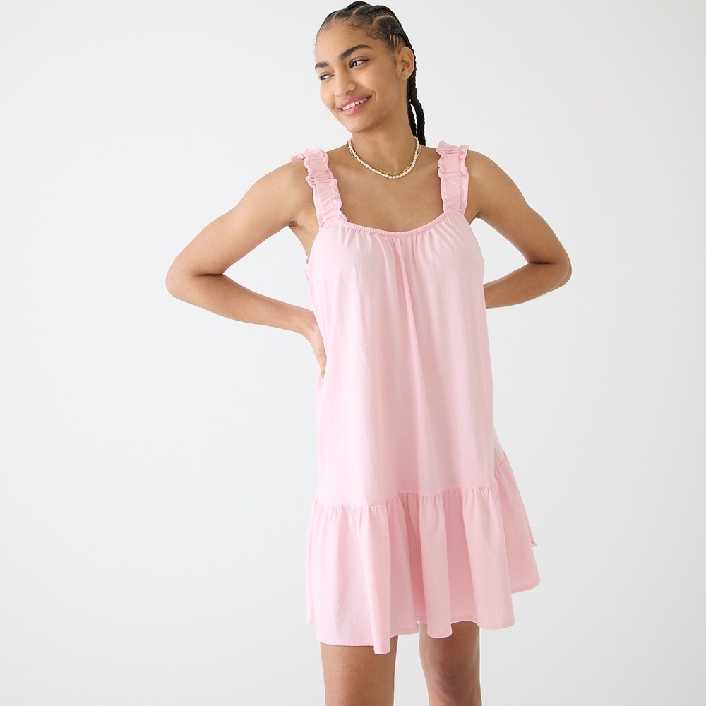 Broken-in jersey knit mini dress